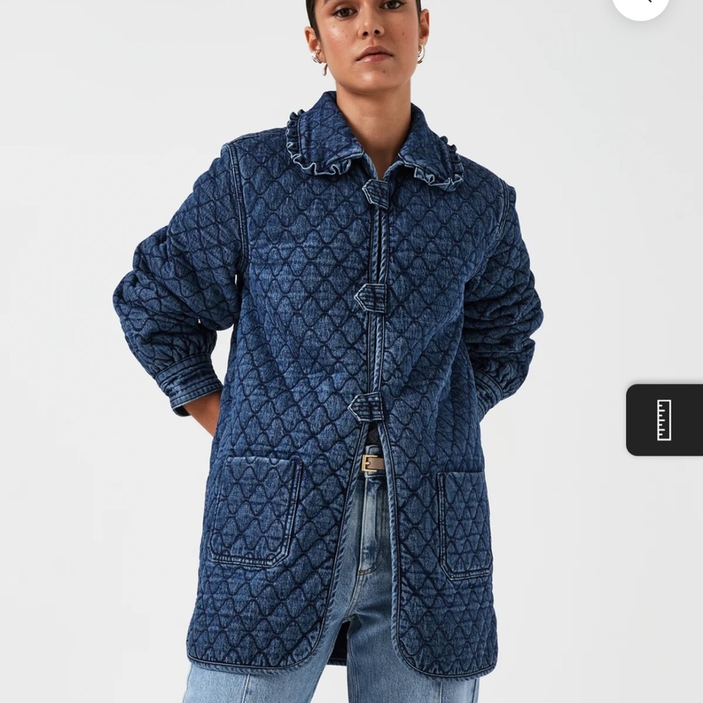 Seventy + Mochi Quilted Denim Jean Jacket - Blue